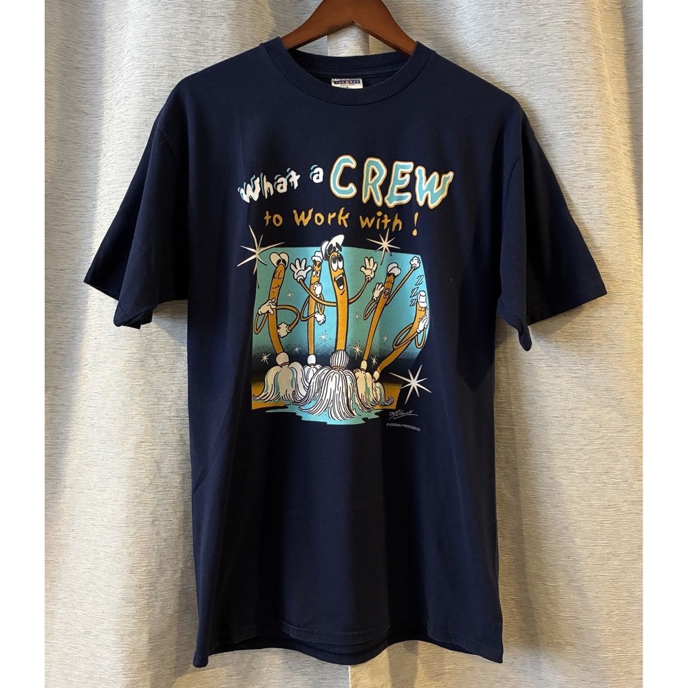Jerzees What A Crew To Work‎ With Crewneck Funny T-shirt Size Large